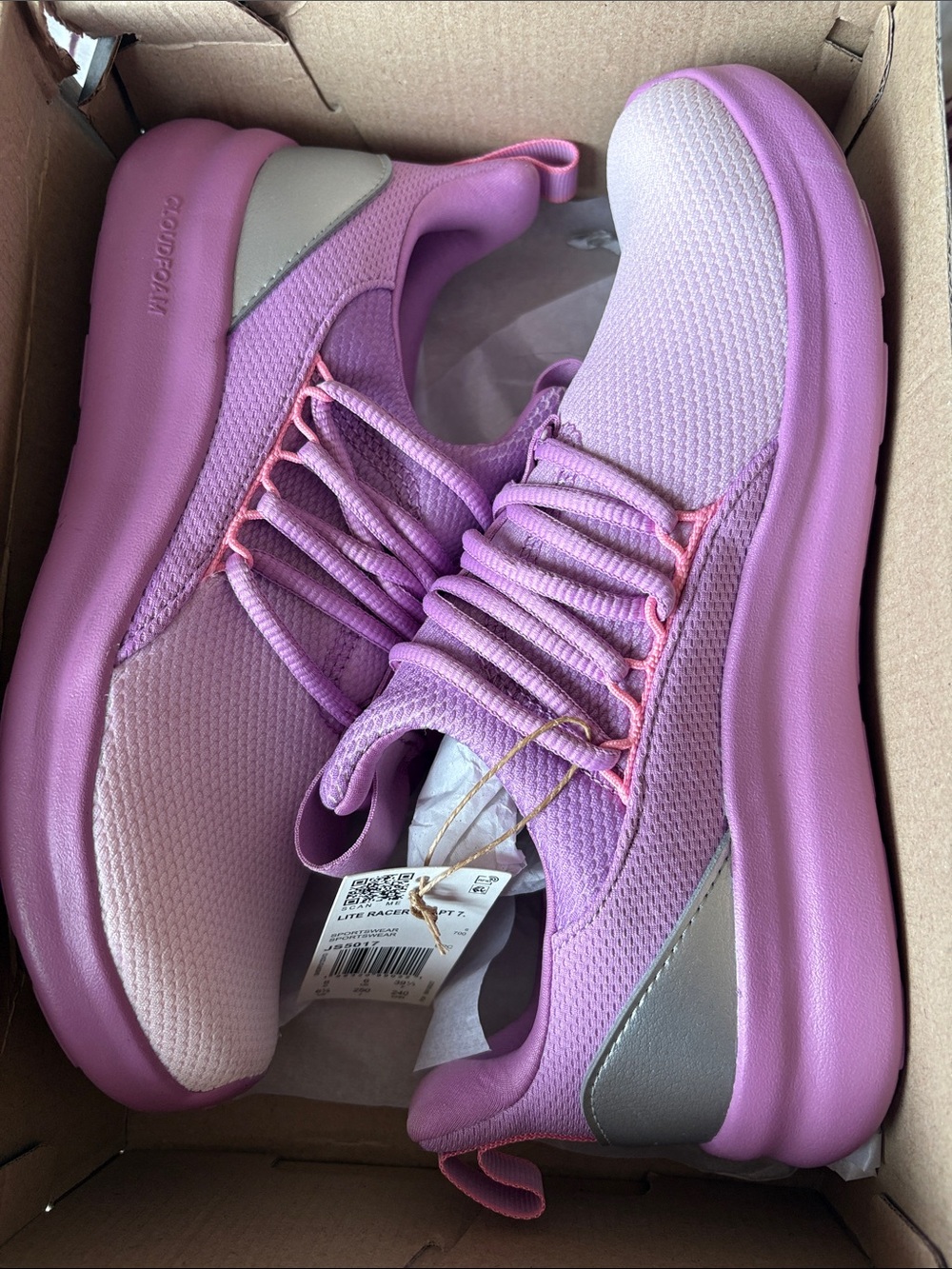 adidas Women’s Pink Lavender Slip-On Athletic Sneakers 6.5 Youth/7.5 Women’s